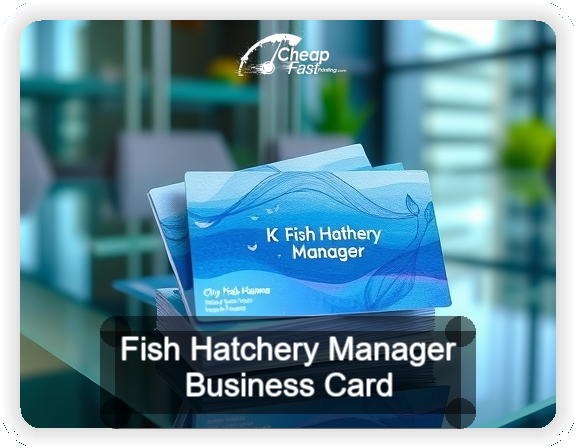 Fish Hatchery Manager business card design sample