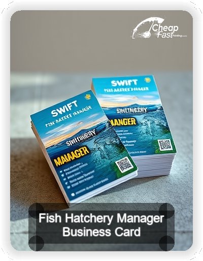 Fish Hatchery Manager business card design sample