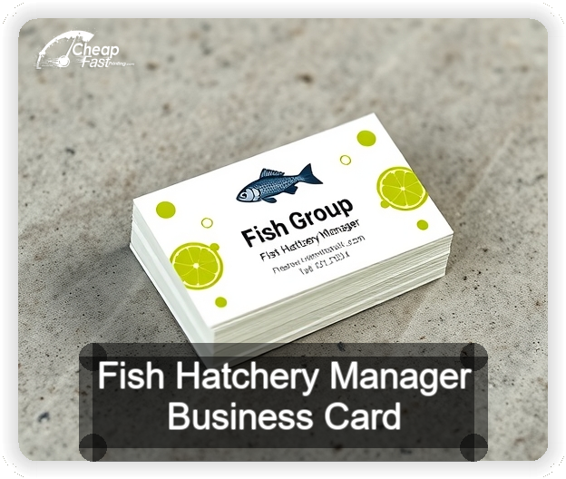 Fish Hatchery Manager business card design sample