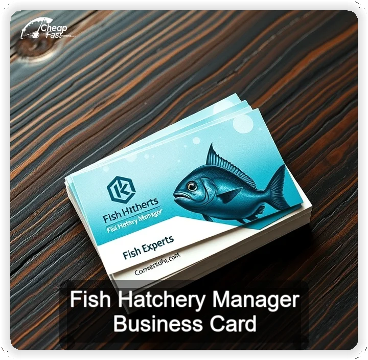 Fish Hatchery Manager business card design sample