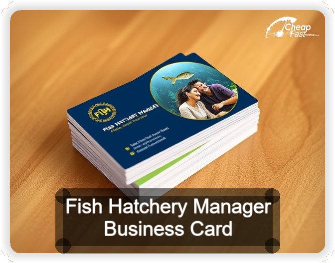 Fish Hatchery Manager business card design sample
