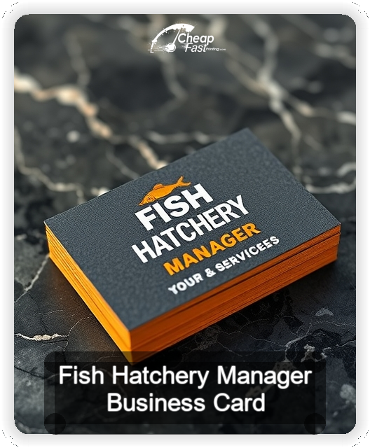 Fish Hatchery Manager business card design sample