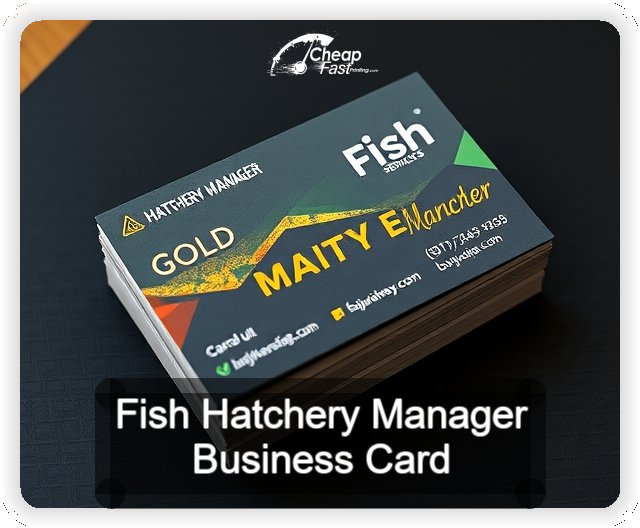 Fish Hatchery Manager business card design sample