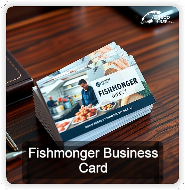 Fishmonger business card design sample