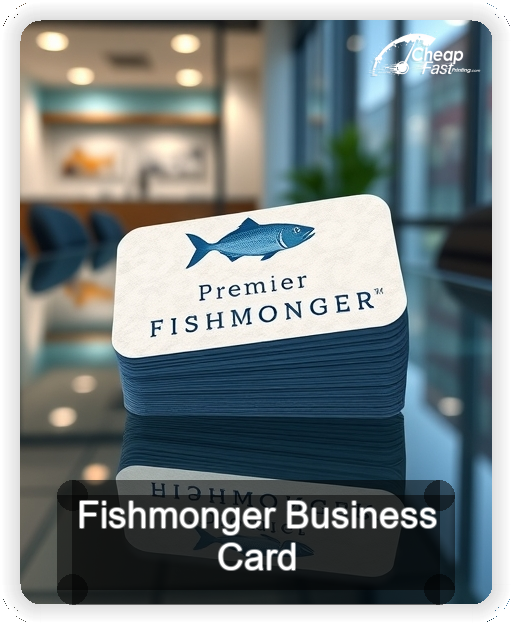 Fishmonger business card design sample
