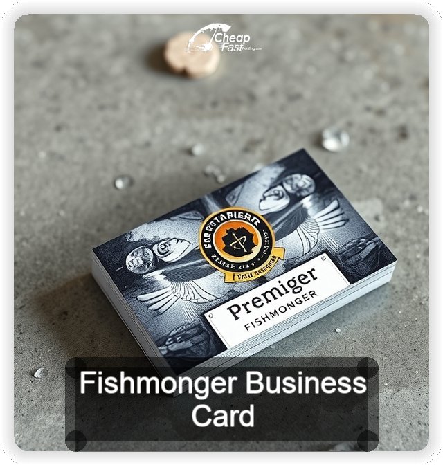 Fishmonger business card design sample