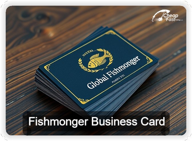 Fishmonger business card design sample