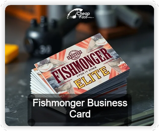 Fishmonger business card design sample