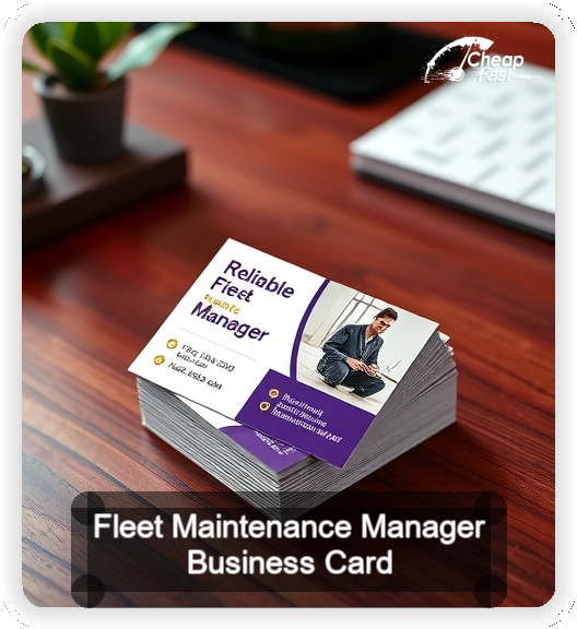 Fleet Maintenance Manager business card design sample
