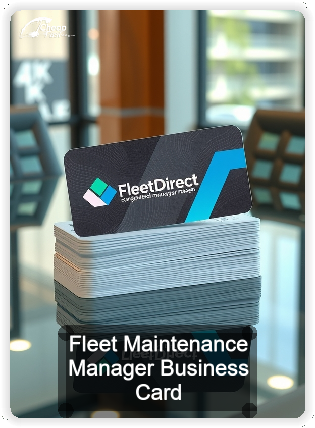 Fleet Maintenance Manager business card design sample