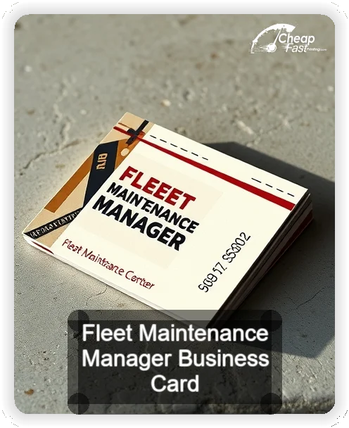 Fleet Maintenance Manager business card design sample