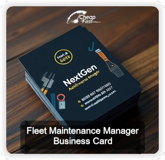 Fleet Maintenance Manager business card design sample