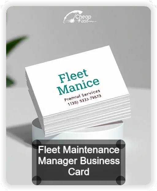 Fleet Maintenance Manager business card design sample
