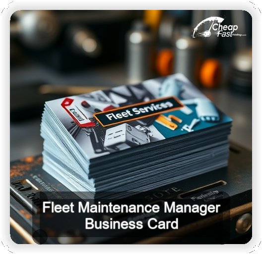 Fleet Maintenance Manager business card design sample