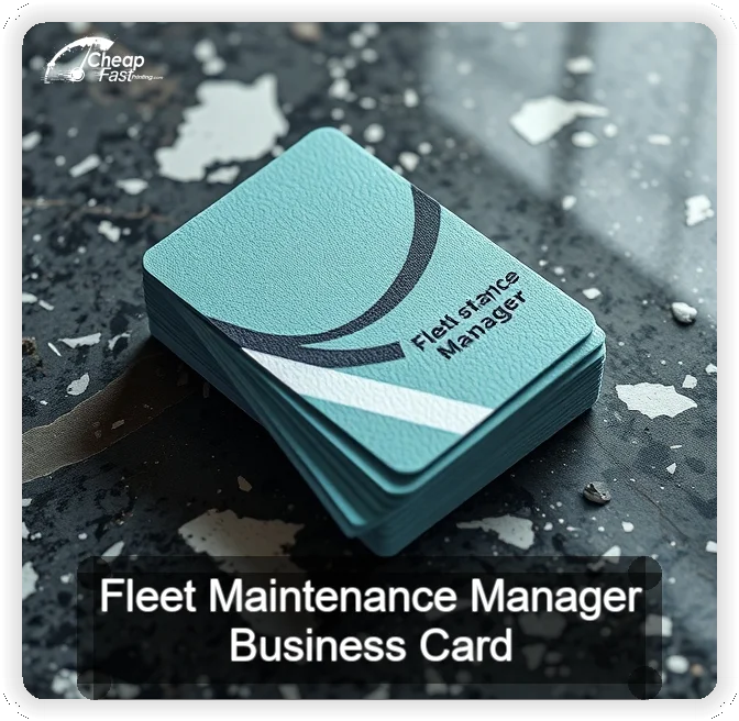 Fleet Maintenance Manager business card design sample