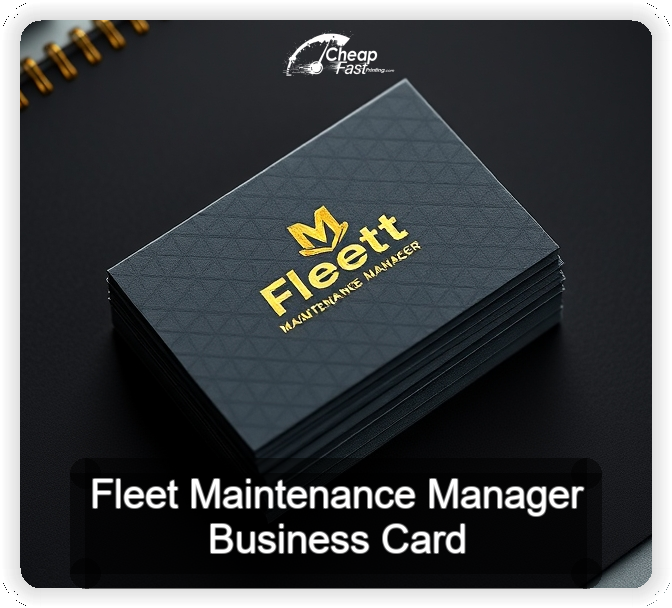 Fleet Maintenance Manager business card design sample