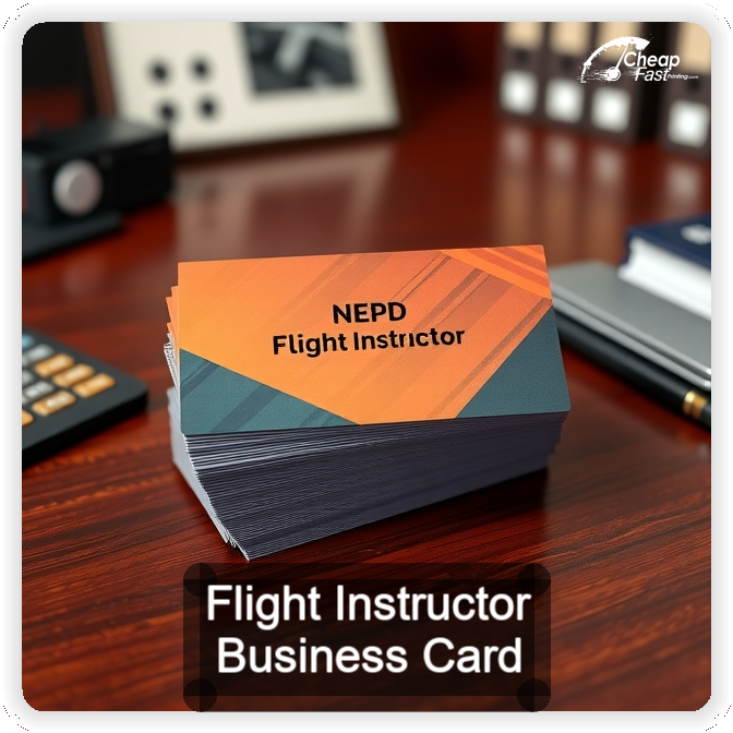 Flight Instructor business card design sample