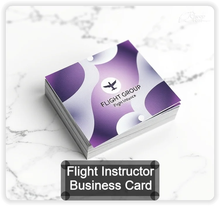 Flight Instructor business card design sample