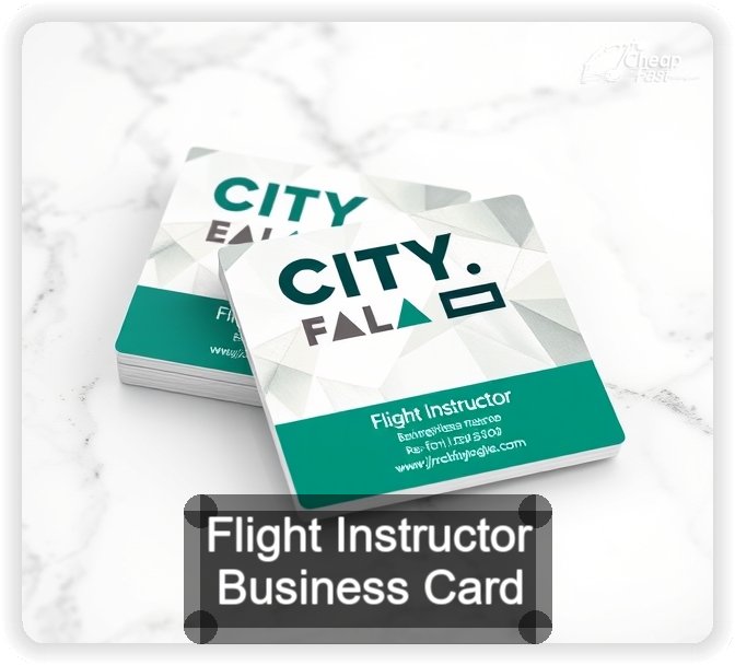 Flight Instructor business card design sample