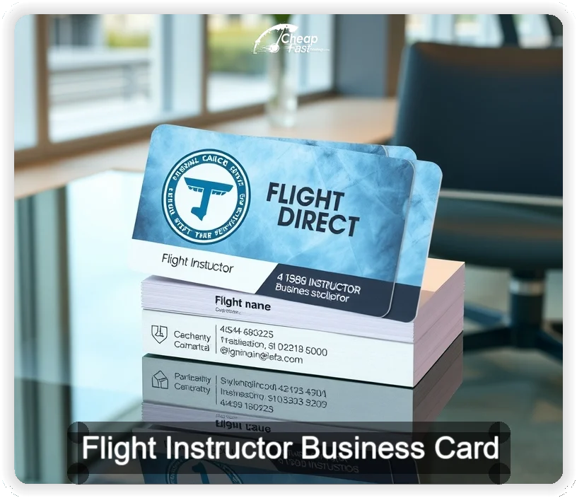 Flight Instructor business card design sample