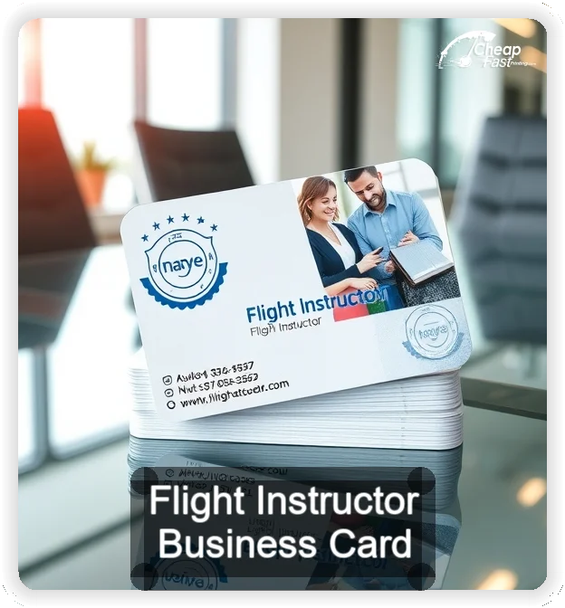 Flight Instructor business card design sample