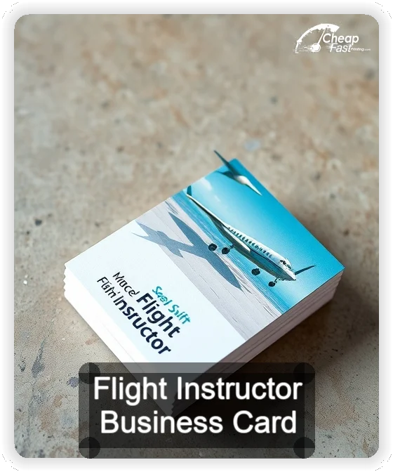 Flight Instructor business card design sample