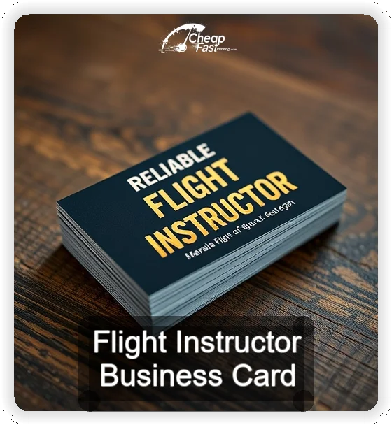 Flight Instructor business card design sample