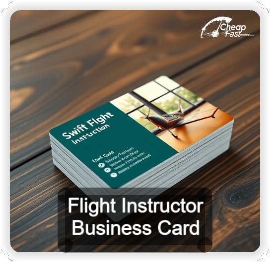 Flight Instructor business card design sample