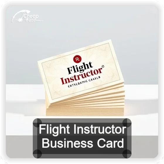 Flight Instructor business card design sample