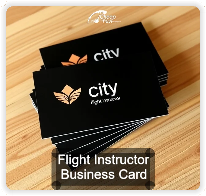 Flight Instructor business card design sample