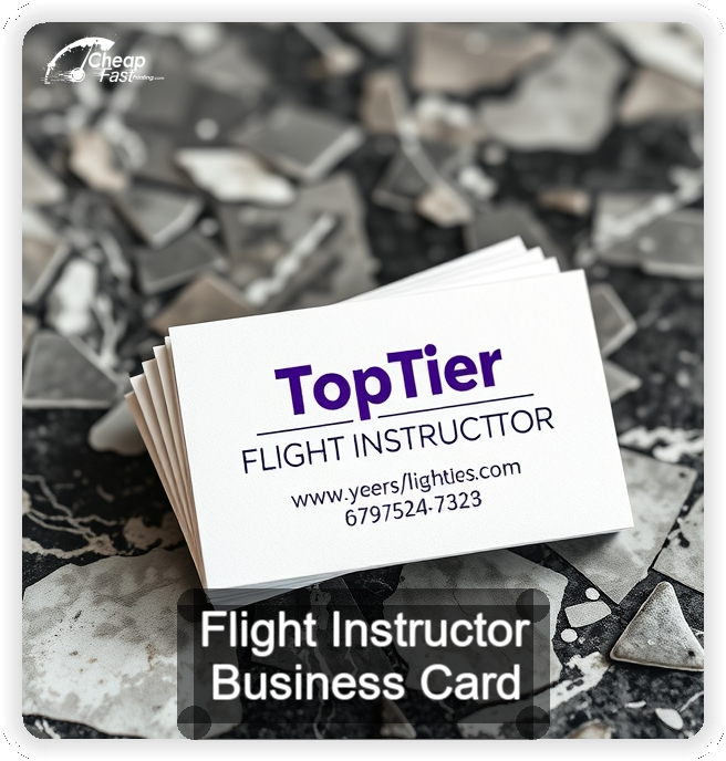 Flight Instructor business card design sample