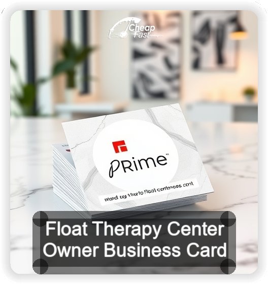 Float Therapy Center Owner business card design sample
