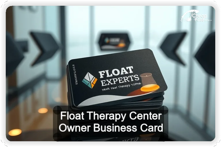 Float Therapy Center Owner business card design sample