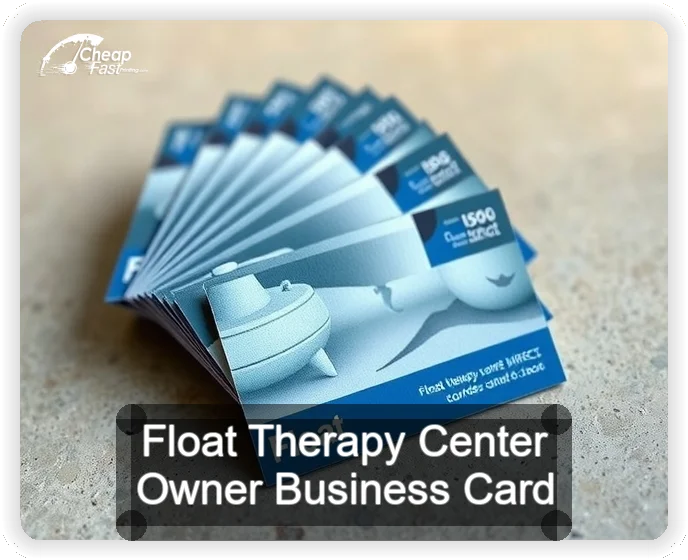 Float Therapy Center Owner business card design sample
