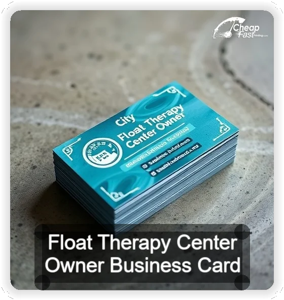 Float Therapy Center Owner business card design sample
