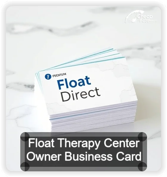 Float Therapy Center Owner business card design sample
