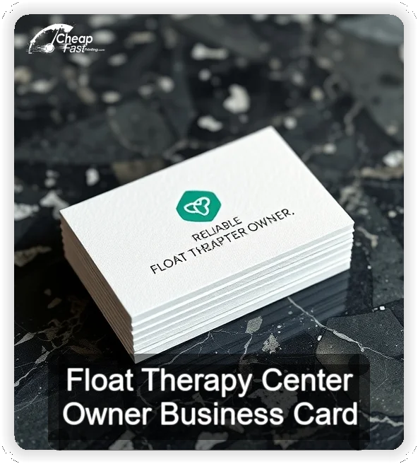 Float Therapy Center Owner business card design sample