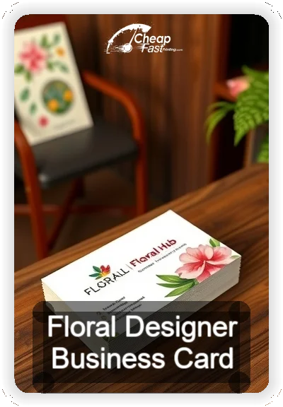 Floral Designer business card design sample