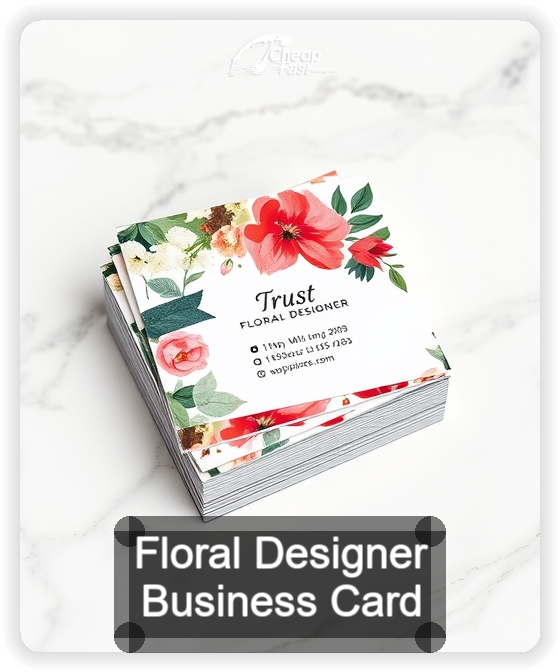 Floral Designer business card design sample