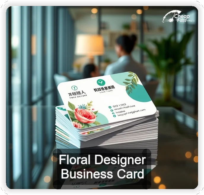 Floral Designer business card design sample