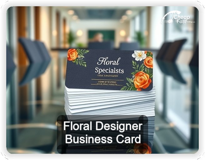 Floral Designer business card design sample