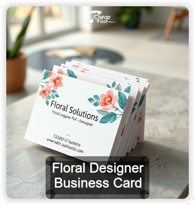 Floral Designer business card design sample
