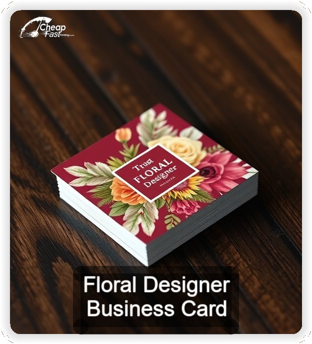 Floral Designer business card design sample