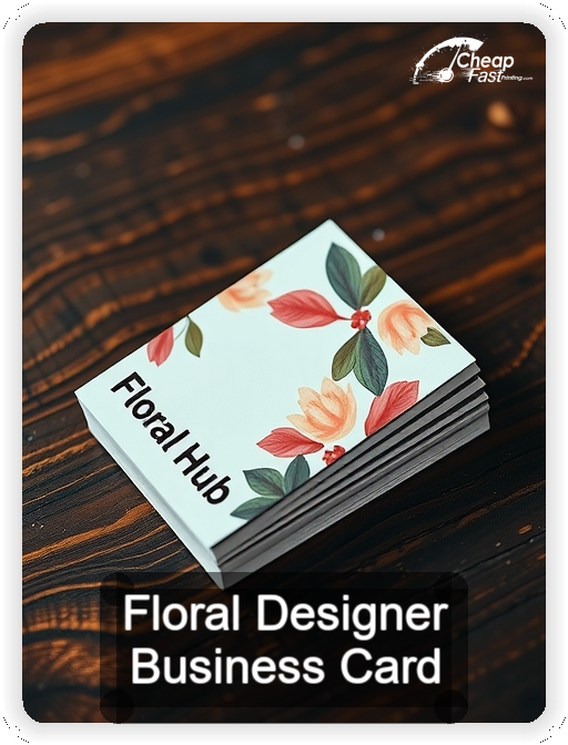 Floral Designer business card design sample