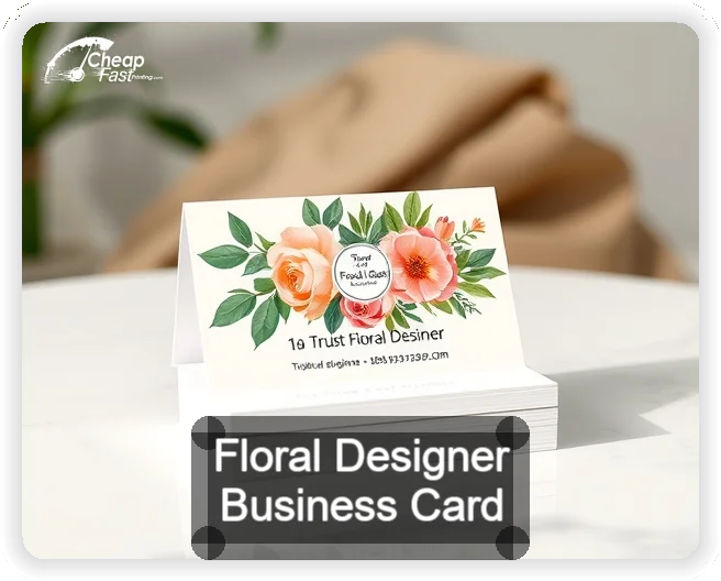 Floral Designer business card design sample