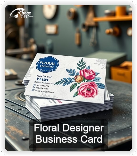 Floral Designer business card design sample