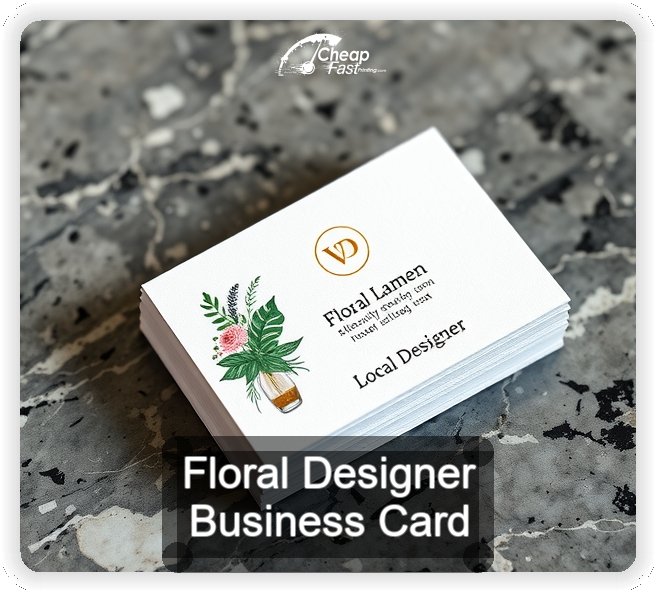 Floral Designer business card design sample
