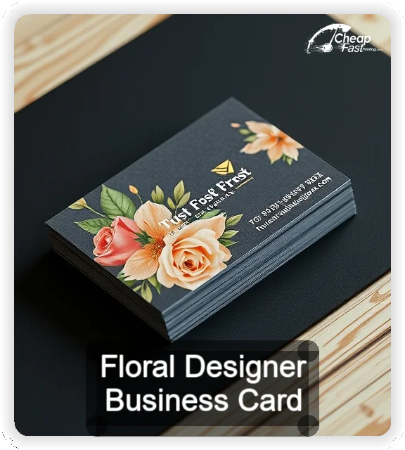 Floral Designer business card design sample