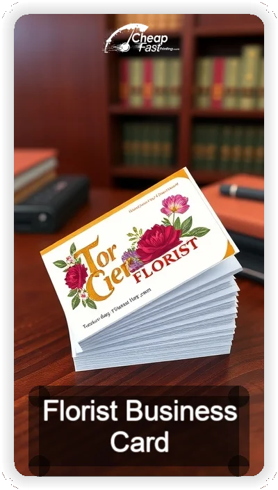 Florist business card design sample