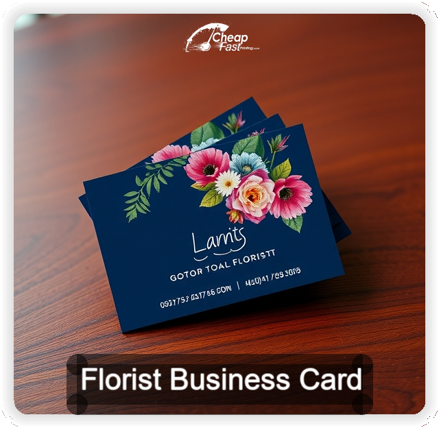 Florist business card design sample